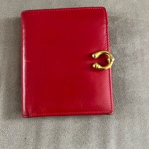 Gucci Red Leather Wallet with Gold Detail ⭐️ Fantastic Condition